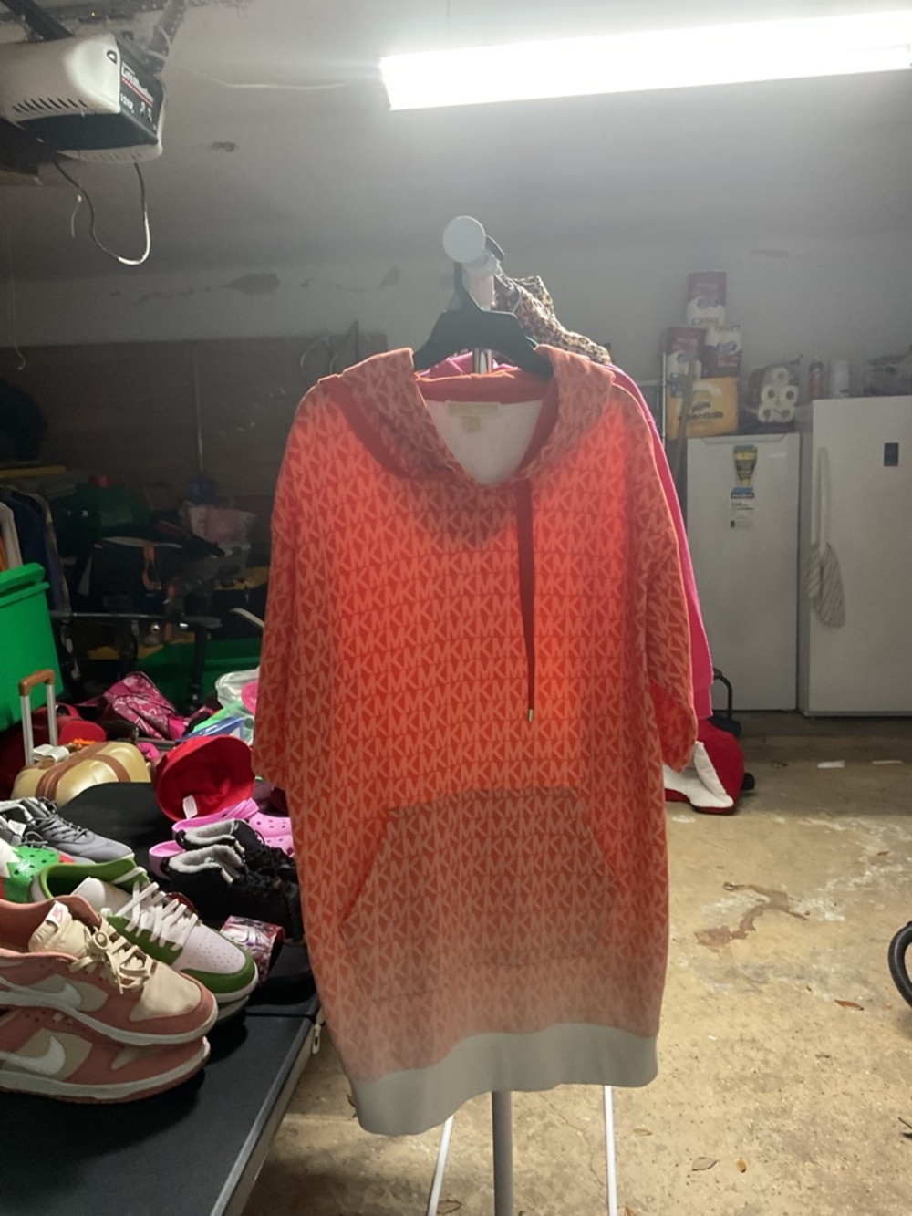 Michael Kors Orange and Cream Pullover Hoodie